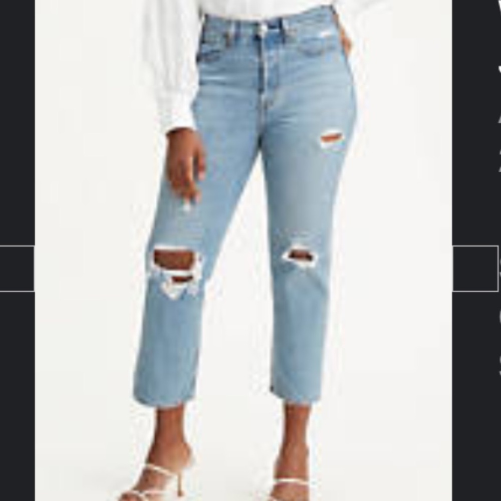 Levi’s Wedgie Straight distressed, high rise Jeans, 29x26